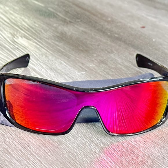 Oakley Antix 03-700 130 Black with TORCH IRIDIUM LENS Plastic Authentic Mens Sun - Picture 2 of 10